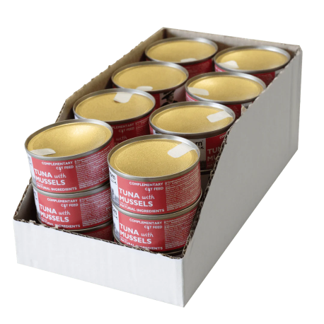 Caja 24 Latas de Retorn latas cat atún con mejillones para gatos en formato de 80g