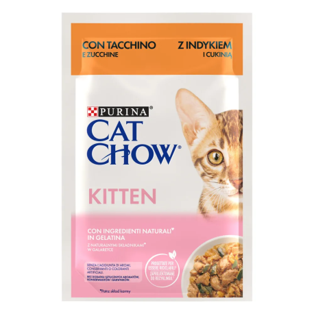 Purina Pouches o sobrecitos Cat Chow Kitten Pavo para gatitos Purina Pouches o sobrecitos Cat Chow Kitten Pavo para gatitos