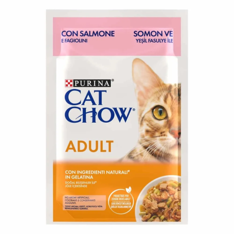 Cat Chow Adult Salmón sobres para gatos