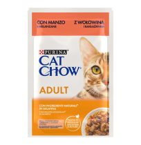Pouch de Cat Chow Adult Buey sobres para gatos 