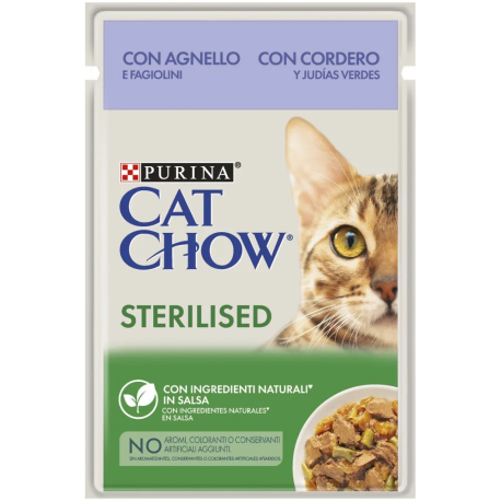 Cat Chow Sterilized Cordero sobres para gatos esterilizados Cat Chow Sterilized Cordero sobres para gatos esterilizados