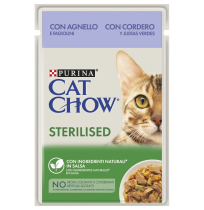 Cat Chow Sterilized Cordero sobres para gatos esterilizados
