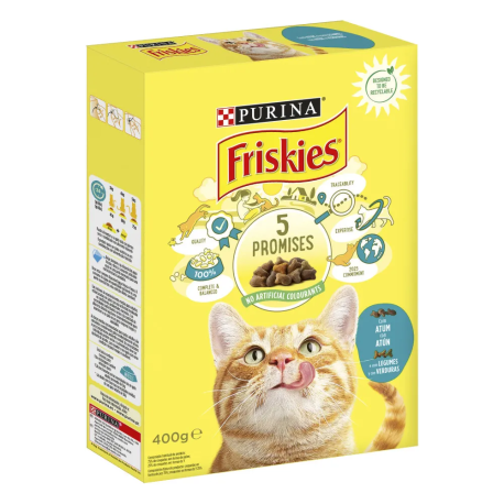 Friskies Adult Atún y Verduras para Gatos en formato caja de 400g Friskies Adult Atún y Verduras para Gatos en formato caja de 400g