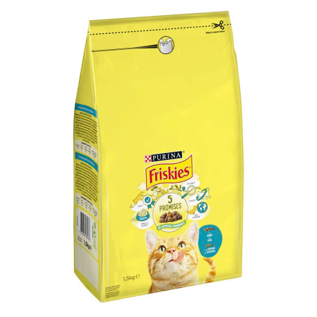 Friskies Adult Salmón y Verduras para Gatos en saco de 1,5Kg Friskies Adult Salmón y Verduras para Gatos en saco de 1,5Kg