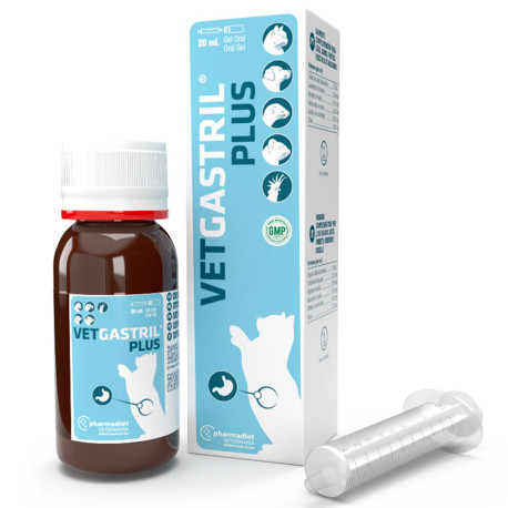 Nuevo diseño del protector de estómago VetGastril Plus Gel de Pharmadiet de 20ml para perros y gatos Nuevo diseño del protector de estómago VetGastril Plus Gel de Pharmadiet de 20ml para perros y gatos