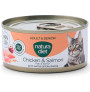 Natura Diet Cat Paté Adult Chicken & Salmon (Pollo y Salmón) para gatos en formato 85g