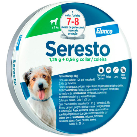 Nuevos diseño del collar Seresto para perros pequeños o mini de menos de 8 Kilos