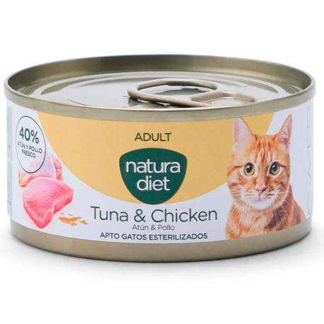 Natura Diet Cat Paté Tuna & Chicken (Atún y Pollo) Latas para gatos
