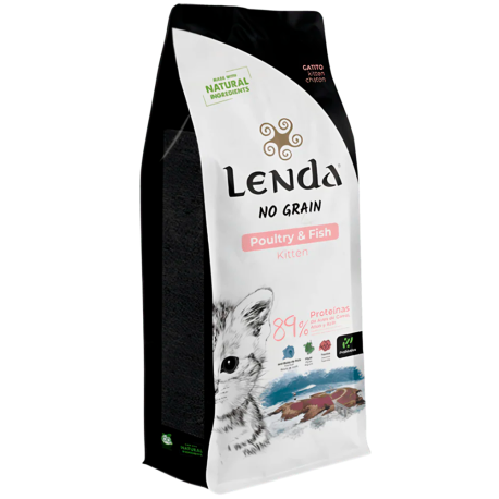 Lenda Kitten Poultry & Fish grain free para gatitos en saco de 2Kg