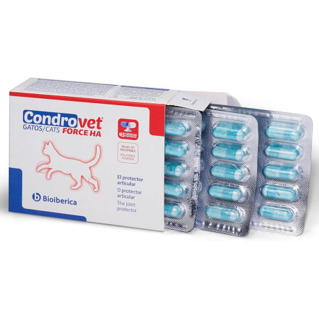 Condrovet Force HA 45 cápsulas o comprimidos condroprotectores para Gatos Condrovet Force HA 45 cápsulas o comprimidos condroprotectores para Gatos