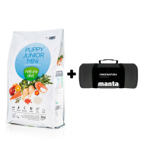 Manta Negra de Regalo con Pienso Natura Diet Puppy & Junior Mini para perros pequeños