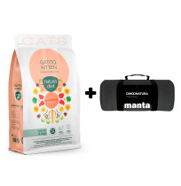 Manta Negra de Regalo con Natura diet cats Kitten Salmon 3Kg para gatos bebe