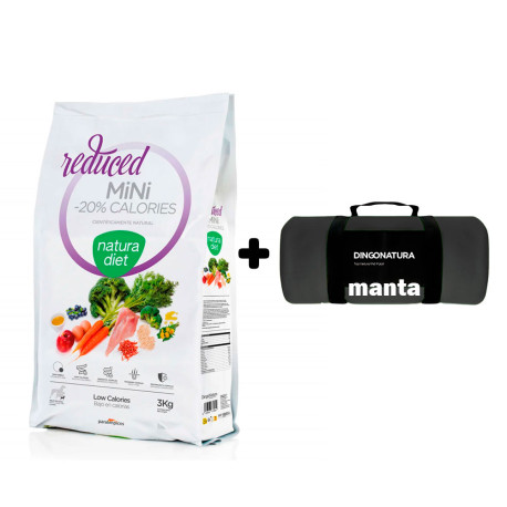 Manta Negra de Regalo con Natura Diet Reduced MINI (perros pequeños con sobrepeso)
