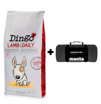 Manta Negra de Regalo con Saco pienso Dingo Lamb & Daily de Cordero de Dingonatura