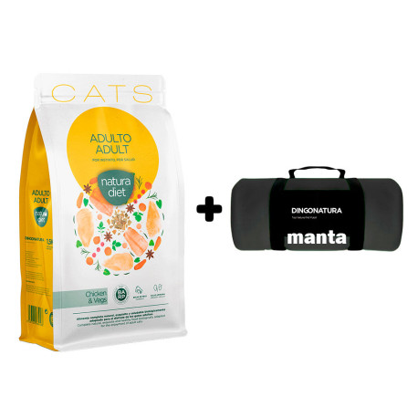 Manta de Regalo con Natura Diet Cats Adult Chicken
