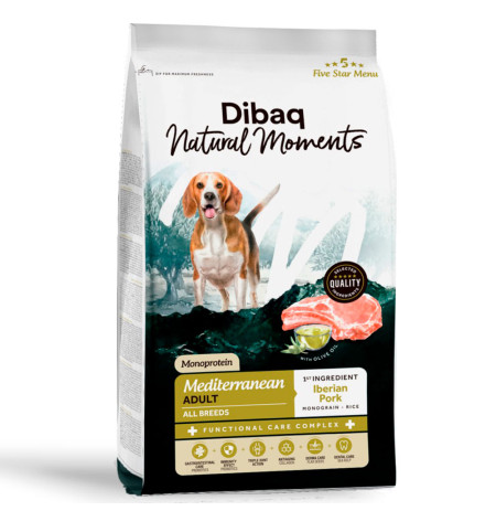 Dibaq Natural Moments 5 Star Mediterranean (Cerdo ibérico Monoproteico) para perros