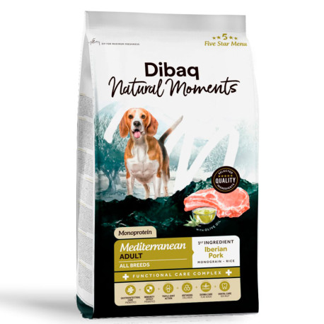 Dibaq Natural Moments 5 Star Mediterranean (Cerdo ibérico Monoproteico) para perros