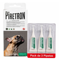 Pack 3 Pipetas de Piretron para perros pequeños