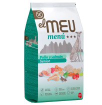 El meu menú Senior (pollo y salmón) para perros