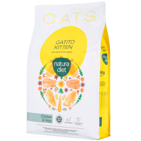 Pienso Natura diet cats Kitten chicken para gatos bebe