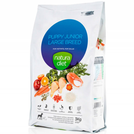 Pienso Natura Diet Puppy & Junior Large Breed para cachorros de raza grande o maxi en saco de 3Kg