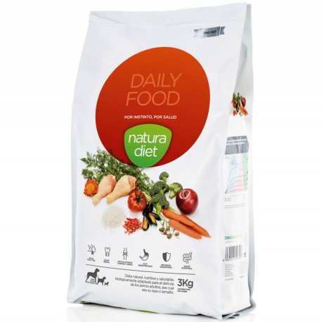 Pienso Natura Diet Daily Food Mantenimiento de Pollo para perros adultos en saco de 3Kg