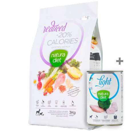 Lata Light de regalo con Natura Diet Reduced -20% Calories de 3Kg