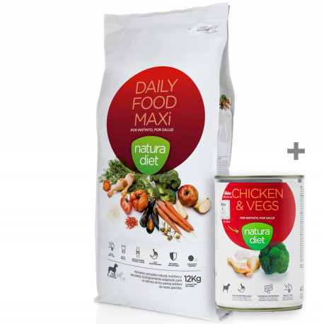 Lata Chicken de Regalo con Natura Diet Daily Food Maxi