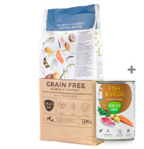 Lata Fish de regalo con Natura Diet Wild Instinct Grain Free Salmon & Coconut 12 Kg