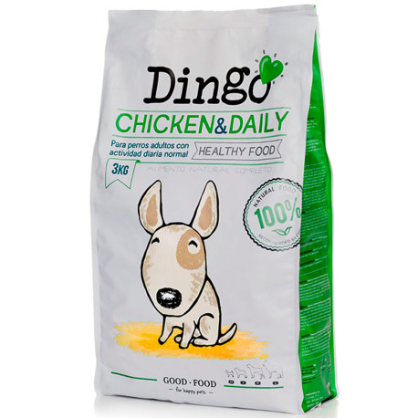 Saco pequeño Dingo Chicken & Daily de pollo para perros de Dingonatura de 3Kg