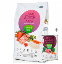 Lata Beef de regalo con Natura Diet Lamb & Rice Mini de 3Kg