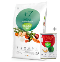 Lata Chicken de Regalo con Natura Diet +7 Senior Mini de 3Kg