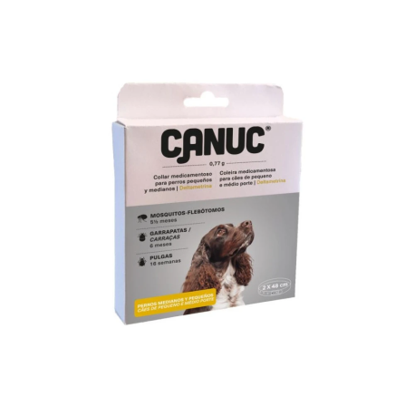 Collar Canuc Deltametrina para Perros Pequeños y Medianos