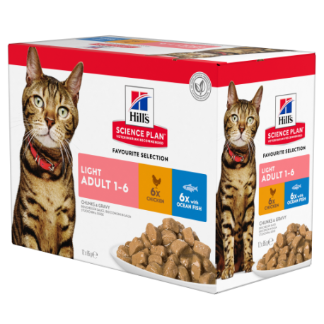 Hill's Science Plan Feline Adult Light Pollo y Pescado Azul