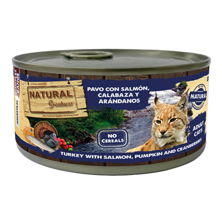 Natural Greatness Pavo con salmon, calabaza y arandanos