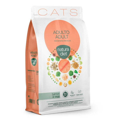 Natura Diet CATS Adult Salmon 1,5Kg saco mediano