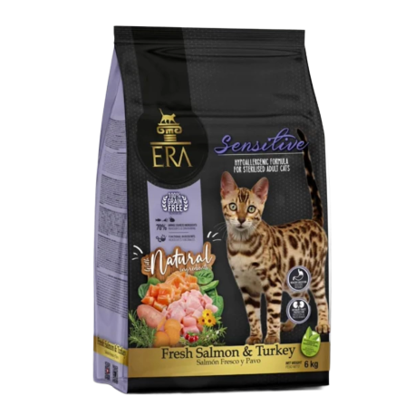 ERA STERILISED SENSITIVE ADULT - Salmon & Turkey para gatos