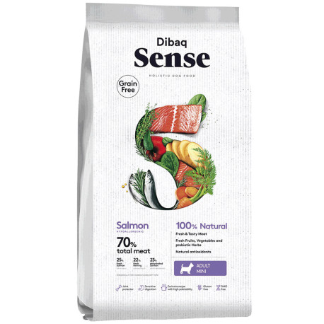 Dibaq Sense Adult Mini Salmón grain free para perros OUTLET