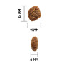 Medidas y tamaño de las croquetas del pienso Ownat author grain free rooster