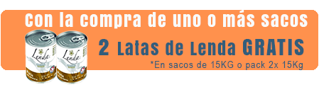 2 Latas de Pollo y zanahorias gratis con lenda de 15Kg